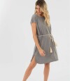 Vestido nautico liso Gris melange