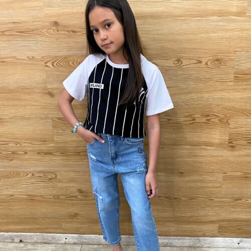Crop Top Miland NY Negro