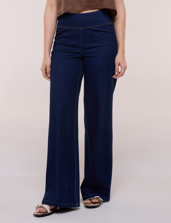 Jegging Estilo Palazzo Con Cintura Elástica JEAN OSCURO