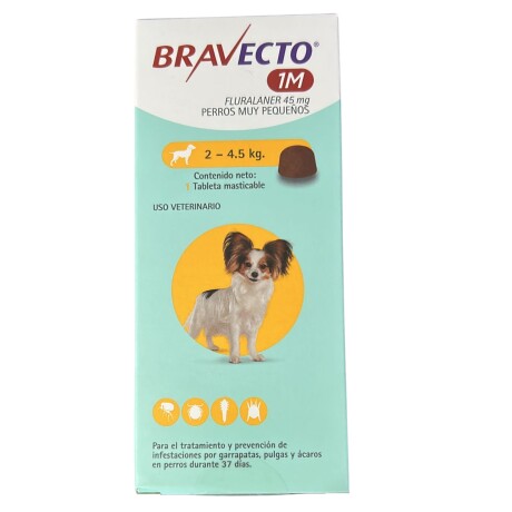 BRAVECTO MENSUAL 2KG A 4.5KG Bravecto Mensual 2kg A 4.5kg