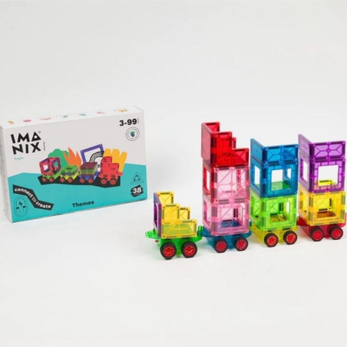 Set Imanix Braintoys Tren - 38 Piezas 