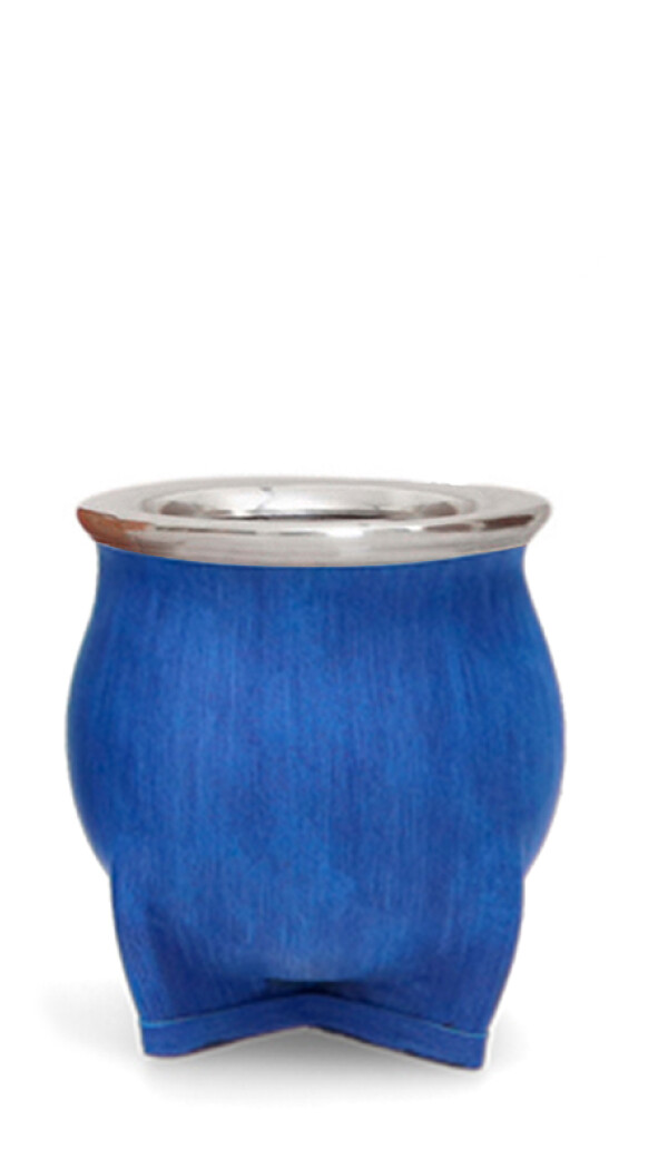 MATE DE CERÁMICA CHICO DELTA TEXTURADO AZUL FRANCIA