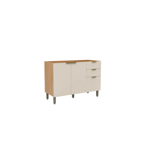 LINEA- BAJO MESADA 2 PUERTAS 3 CAJONES MDF SELENE 120 CM LINEA- BAJO MESADA 2 PUERTAS 3 CAJONES MDF SELENE 120 CM