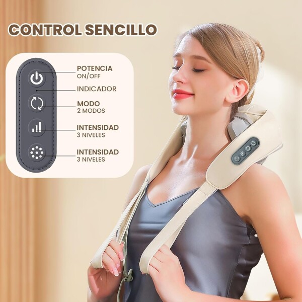 Masajeador Cervical Goldtech Electrico Espalda Cuello Hombro Variante Color Gris