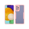 Protector rígido Samsung Galaxy A52 transparente con bordes color rosa Protector Rígido Samsung Galaxy A52 Transparente Con Bordes Color Rosa