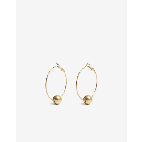 Argollas Dije Metal Dorado Mate