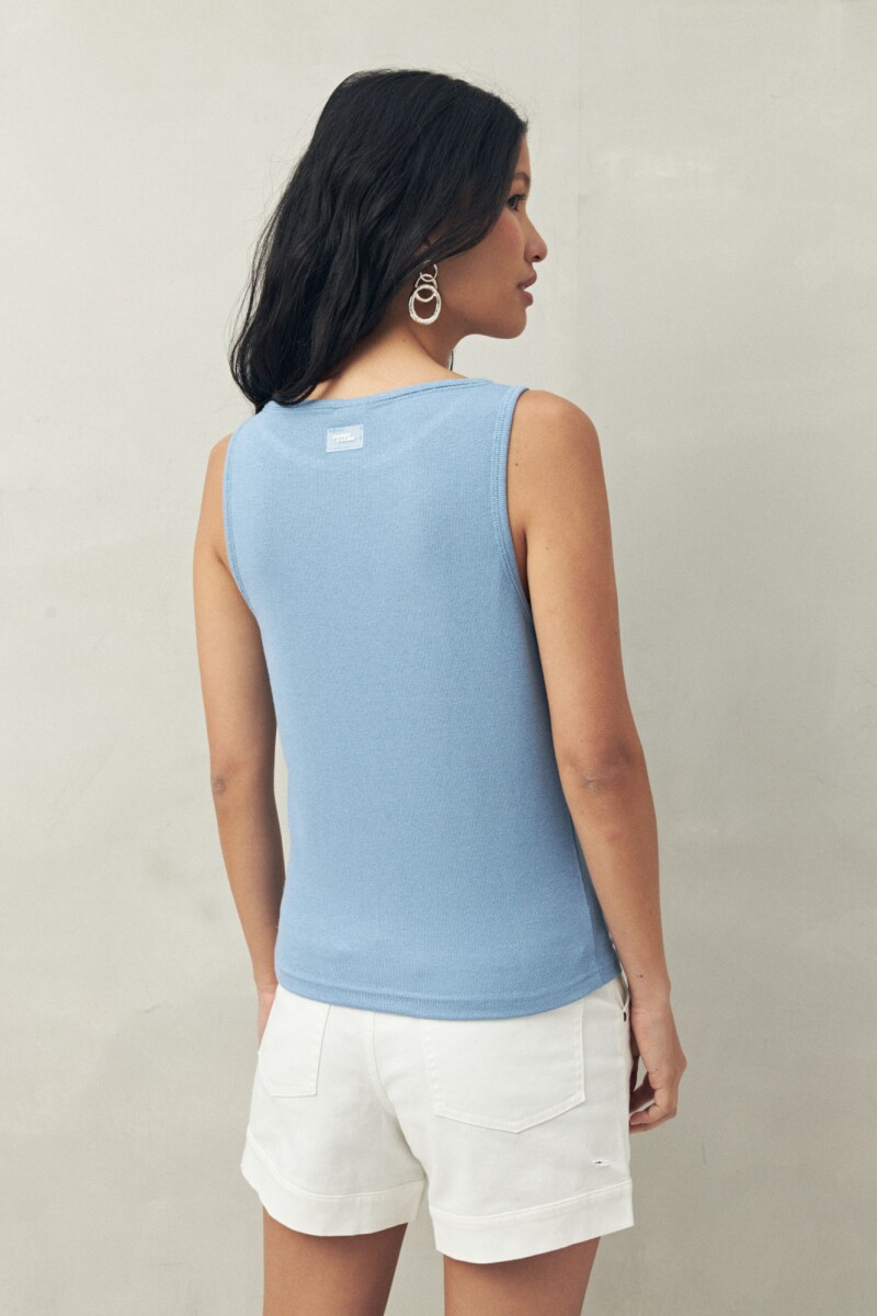 TOP MINERVA Azul Melange