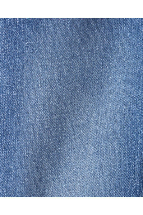 Pantalón jean con dobladillo rosado Sin color