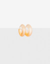 Aros Argollas Acrilico Argolla Resina Degradé Naranja - Naranja Medio