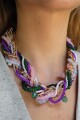 COLLAR TRENZA COLOR VERDE LILA
