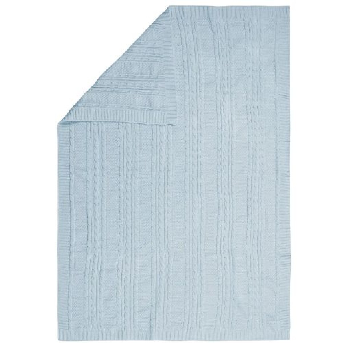 Manta de chenille - Celeste 