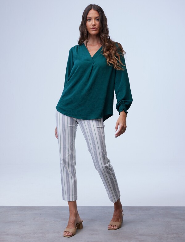 Blusa Frunces VERDE