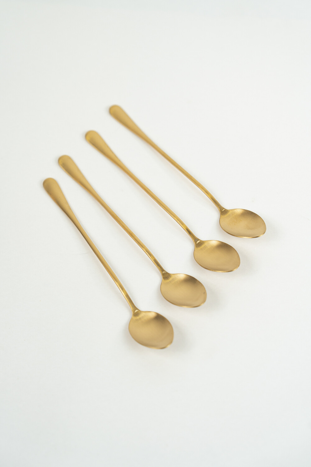Cuchara Mango Largo Olivo Set 4 Un. Dorado Color Unico