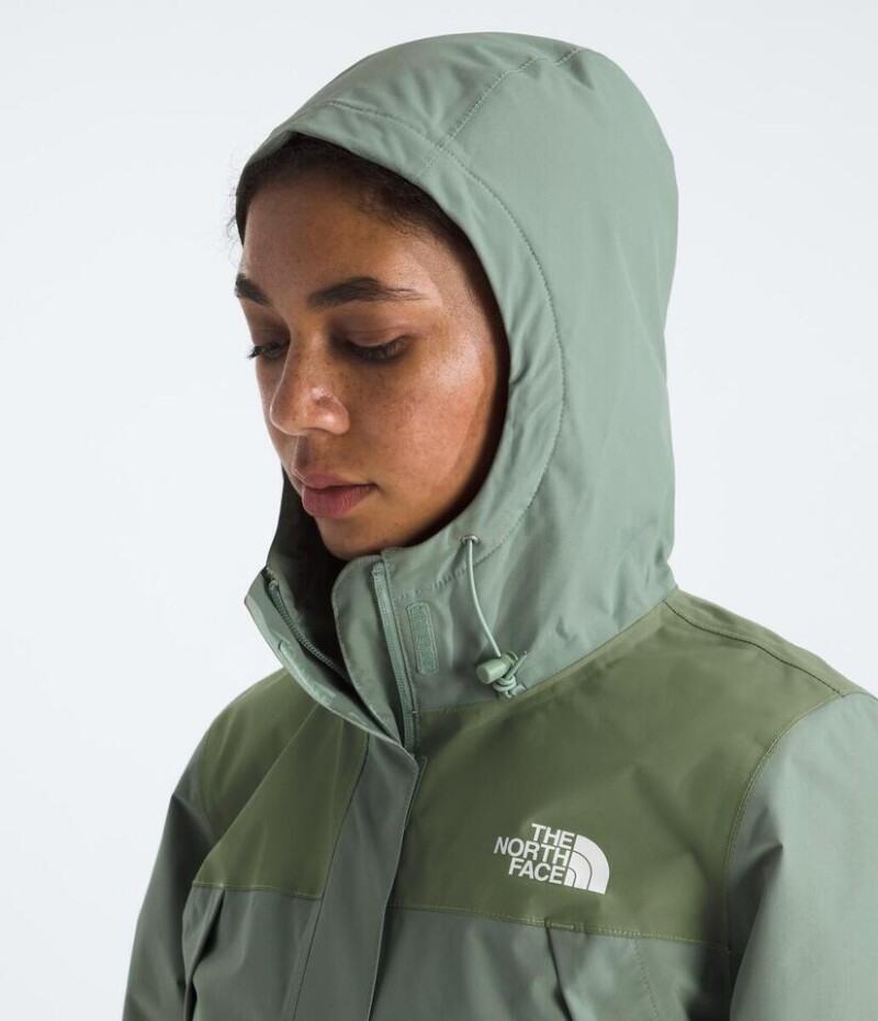 Campera Impermeable Antora mujer Slate Moss/bark Mist