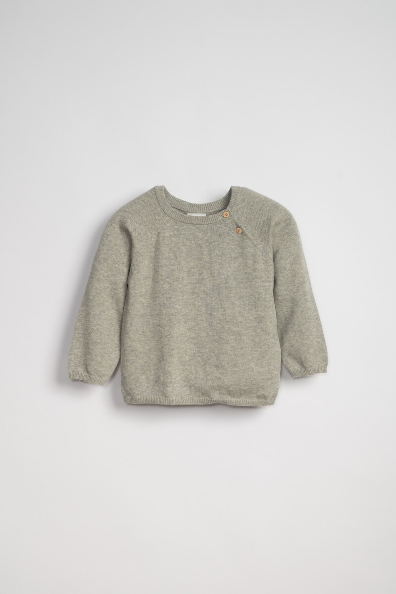 Buzo punto Gris Melange