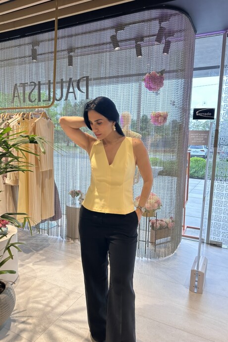 Musculosa Myla Amarillo manteca