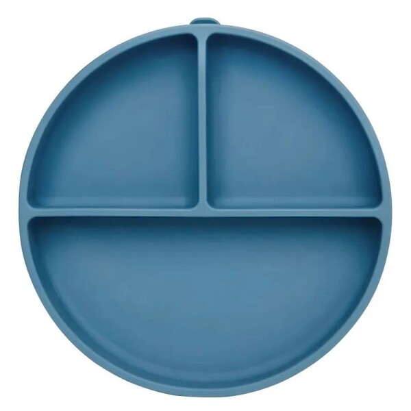 Plato con ventosa y reparticiones BUBA silicona azul petroleo