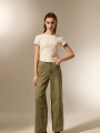 Pantalon Nalina Verde Oliva Oscuro