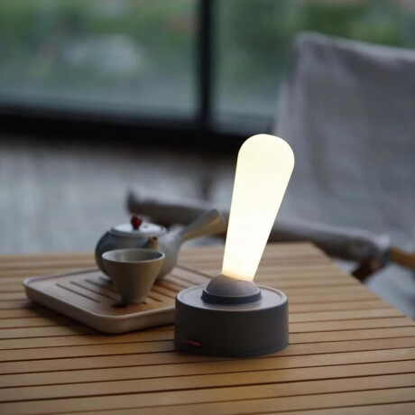 Lámpara LED portátil con base tipo interruptor ON-OFF Gris