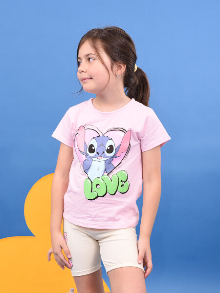 CONJUNTO LOVE STITCH ROSADO