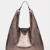 Bolso The Shopping En Cuero Graneado Metalizado Metalizado