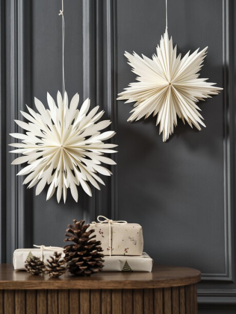 Estrella navideña SKRYMSLI Ø30xAl8cm blanco papel surtido Estrella navideña SKRYMSLI Ø30xAl8cm blanco papel surtido