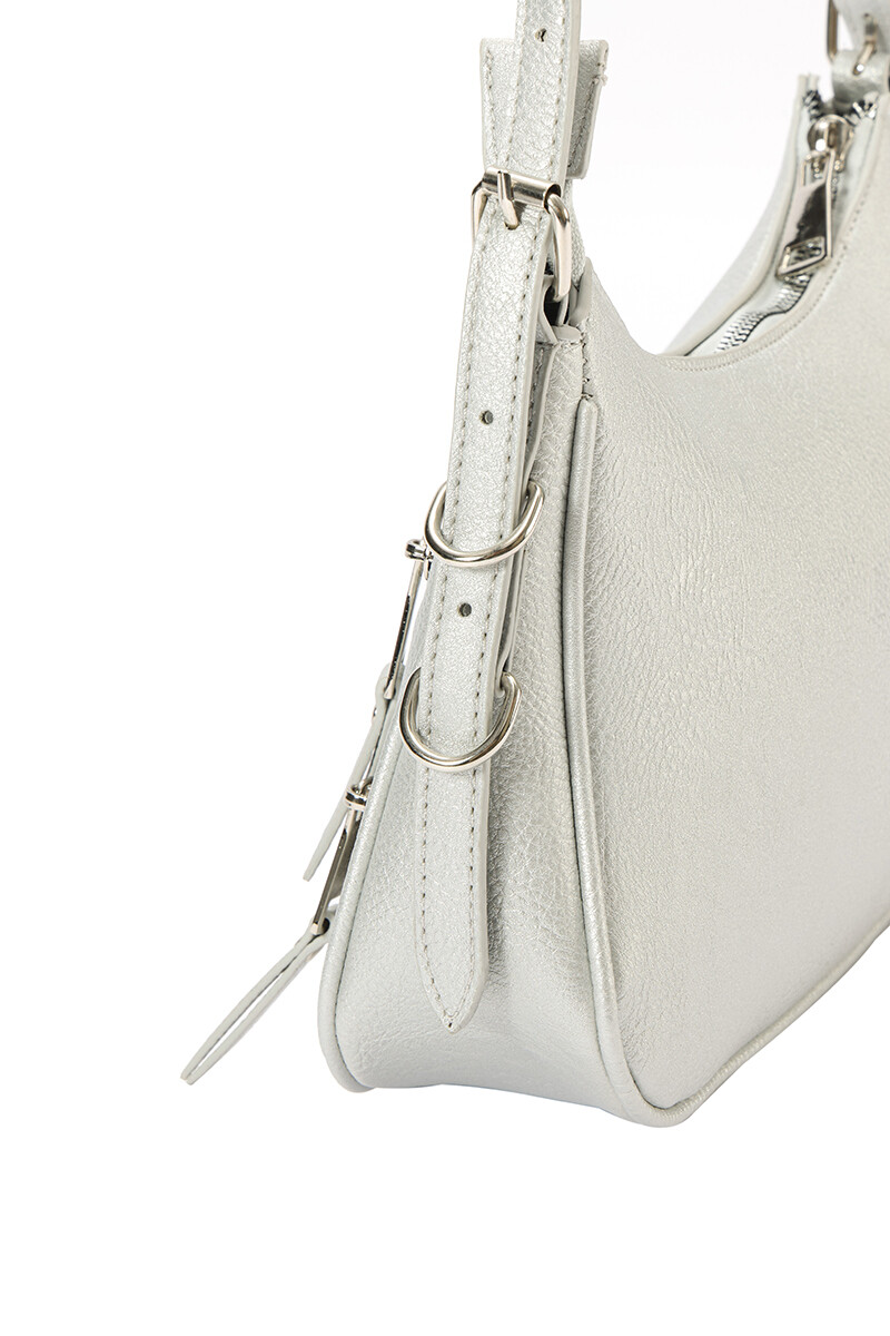 Cartera Seda Gris