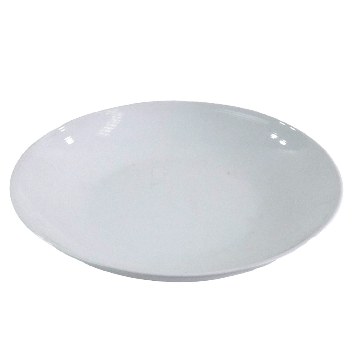 FUENTE CERAMICA BCA REDONDA 29.5X5CM DISEÑO CIRCULOS 