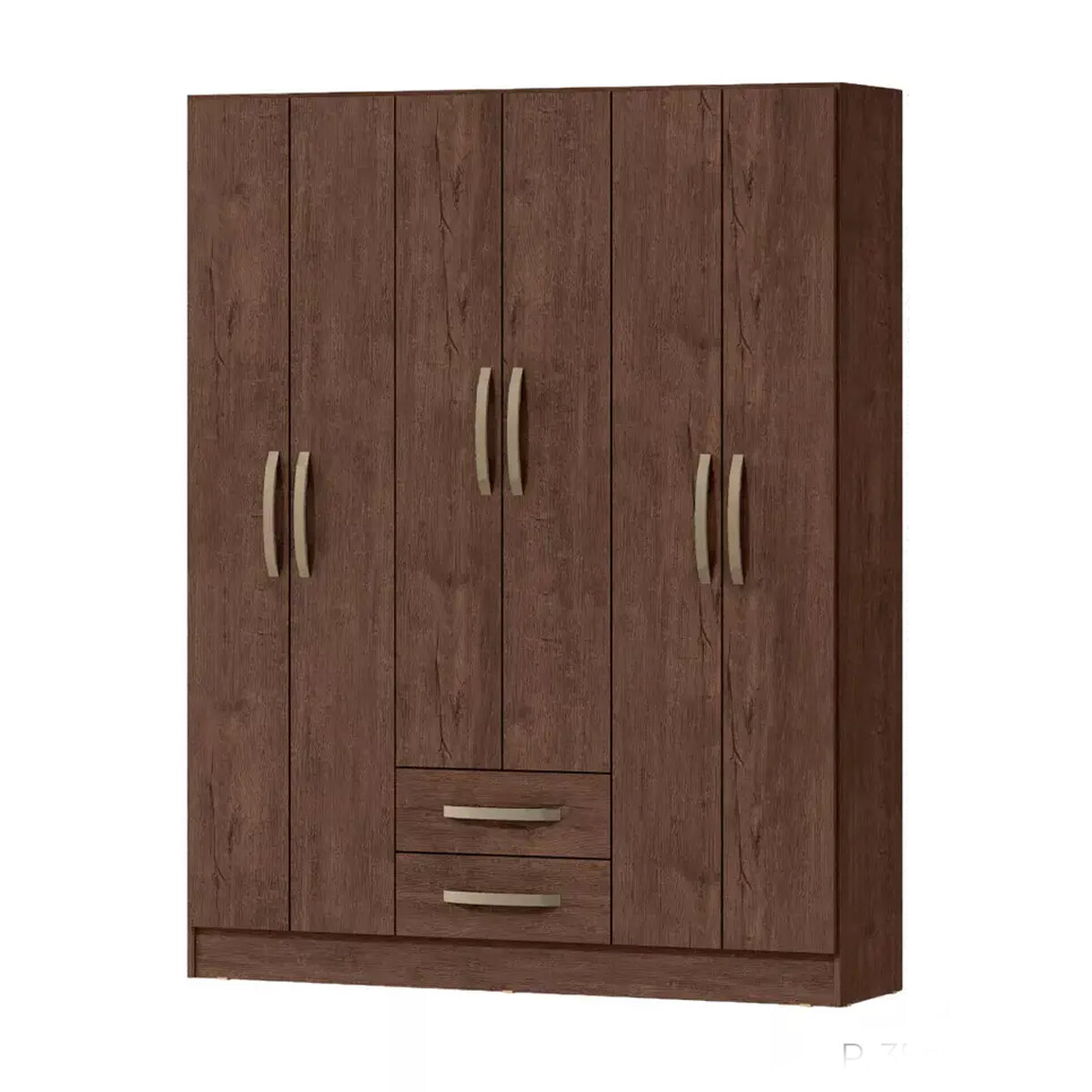 Ropero Mulata 606 6 Puertas 2 Cajones Tabaco Color Marrón 