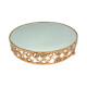 Soporte de Torta de 25CM Rosa Oro C/ Espejo y Diamantes Soporte de Torta de 25CM Rosa Oro C/ Espejo y Diamantes