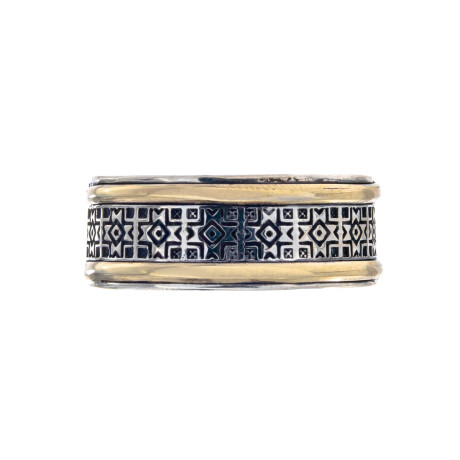 Anillo de plata y doubl en oro 18 ktes. Anillo de plata y doubl en oro 18 ktes.