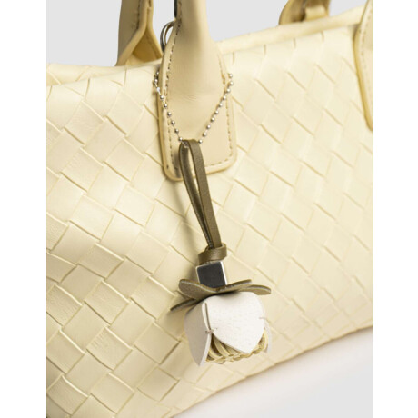 Cartera City Trenzada Amarillo Claro