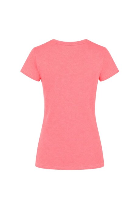 Camiseta jaspe a la base dama Rosa neón