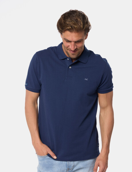 REMERA POLO LISA PIQUÉ Azul