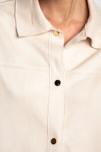 Camisa Gamuza Vegana Crudo