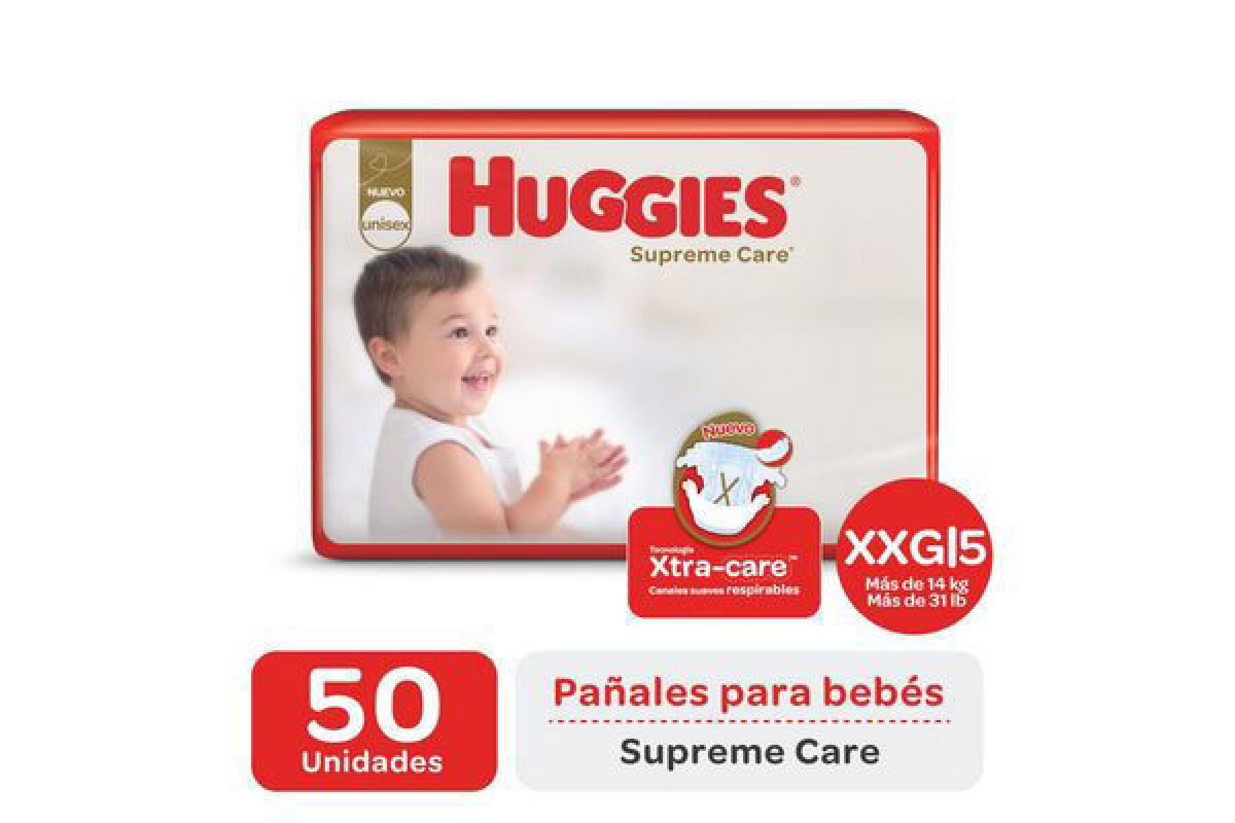 Pañales Huggies Supreme Care XXG5-50 