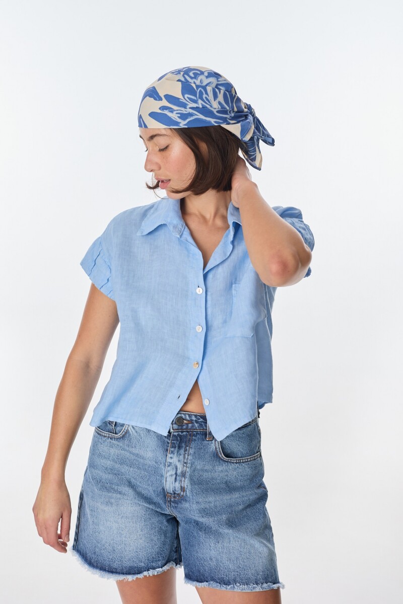 Pañuelo Floreste Flores Azul