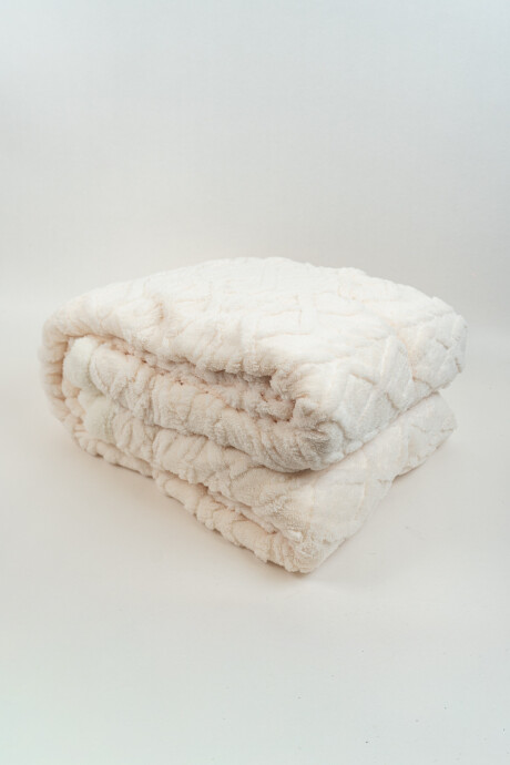 Manta Poli 2 Plazas - 420g Beige