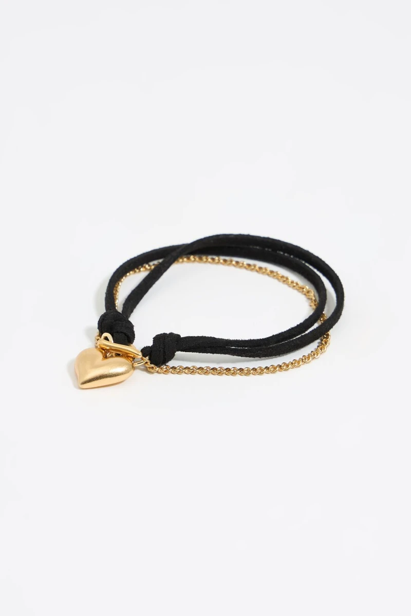 PULSERA DOBLE CADENA Y CORDÓN 