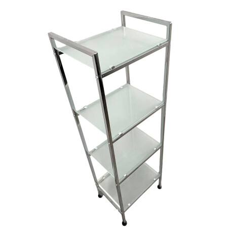 RACK METAL Y VIDRIO 4 ESTANTES 25X25CM BASE 120CM ALTO RACK METAL Y VIDRIO 4 ESTANTES 25X25CM BASE 120CM ALTO