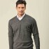 Buzo Lambswool Escote V Gris Oscuro