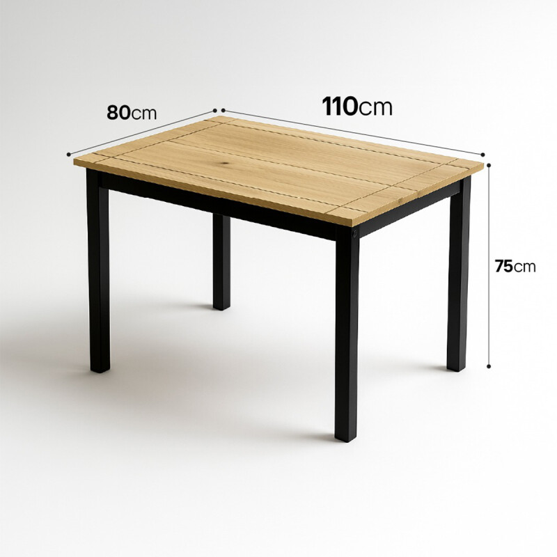 Juego De Comedor Mesa + 4 Sillas Ltc Alba 100% Madera - Negro Juego De Comedor Mesa + 4 Sillas Ltc Alba 100% Madera - Negro