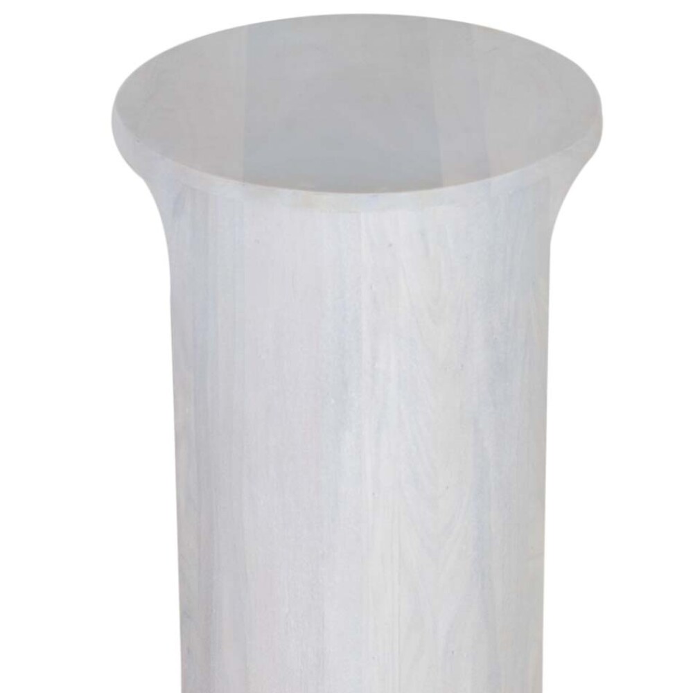 MESA AUXILIAR MADERA BLANCO OVAL