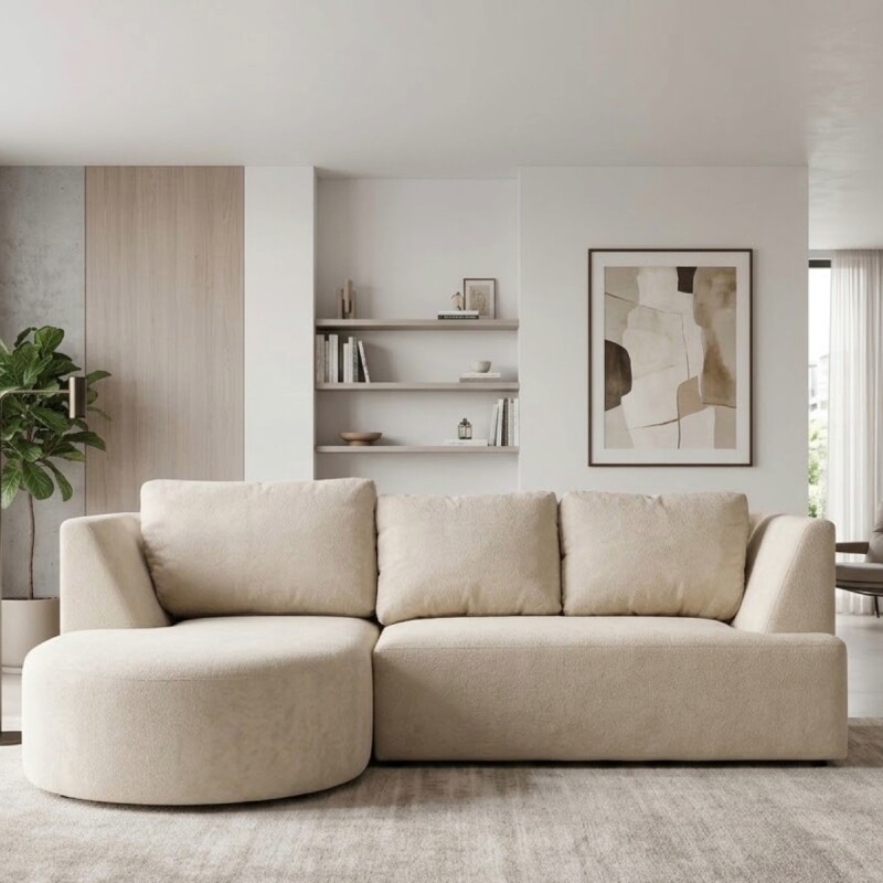 SOFA SHERLON ÉLE 3 PUESTOS BEIGE 6268905 2PZS CD Unica