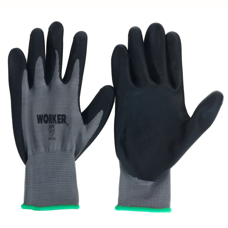 Guantes Unisex Worker Guante Mecanico Nitrilo Negro