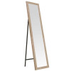 Espejo con Pie de Metal y Marco Texturizado 155x55cm Madera