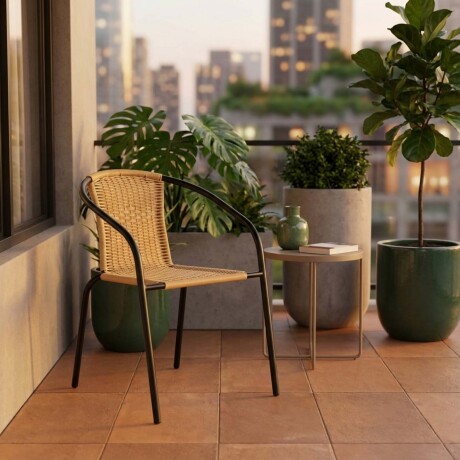 SILLA DE EXTERIOR RATTAN-SINTETICO-Y-ACERO NATURAL-BEIGE UBUD