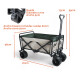 Carro Plegable Multiuso Playa Jardín Camping Carga 150 Kgr Negro