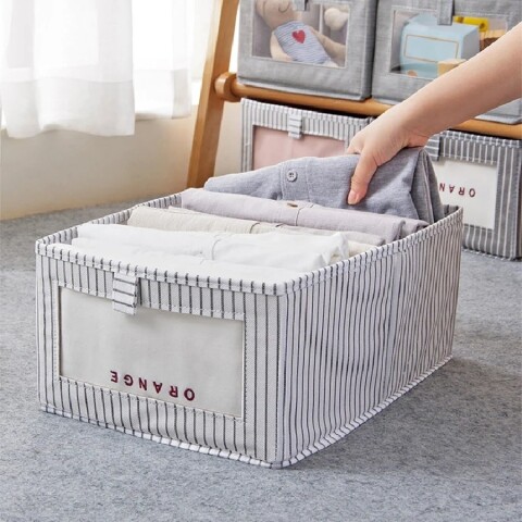 Caja de almacenamiento de tela con transparencia Caja de almacenamiento de tela con transparencia