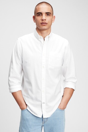 Camisa Oxford Standard Fit Hombre White V2 Global